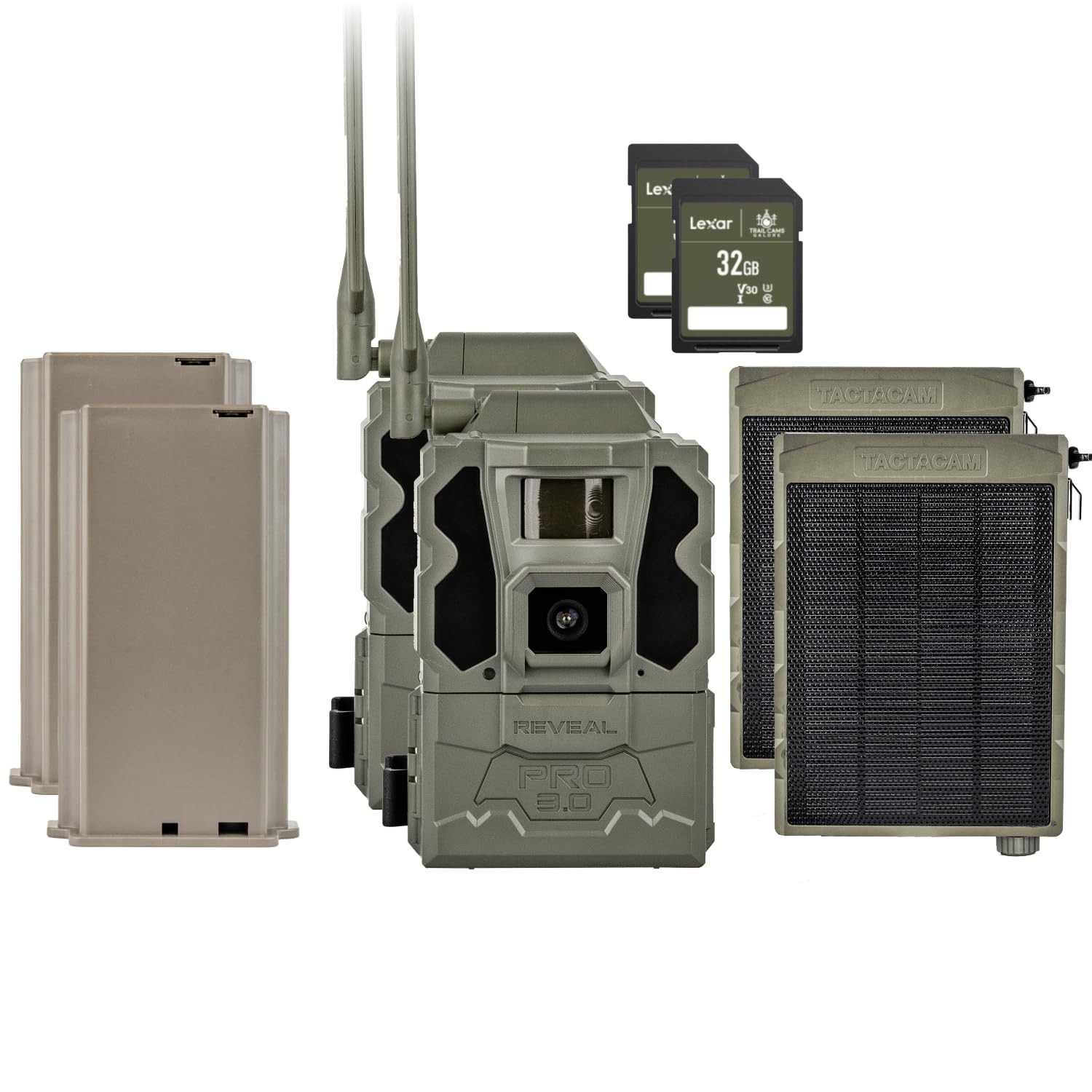 TACTACAM Reveal Pro 3.0 Cellular Trail Camera - Multi-Cellular Network, Wi-Fi Enabled, HD Photos & 1080p Videos, Long Battery Life + Solar Panel, Lipo
