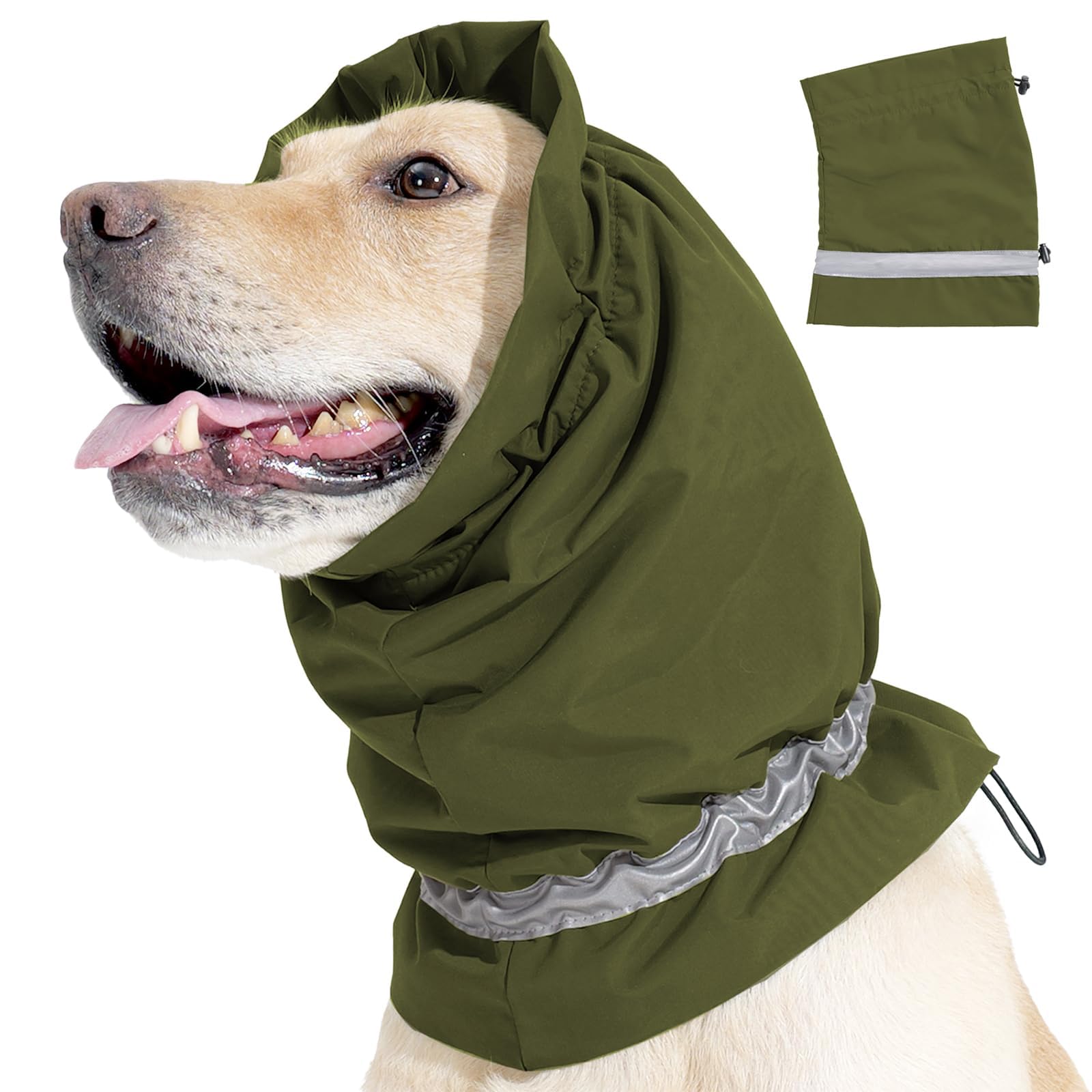 Dog Snood for Neck and ear Warmer Dog Ear Cover, Snood for Soothing Winter Warmth Noise Protection, Calming Hood