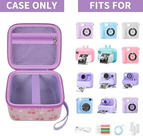 Miniatura 10 de PAIYULE Funda para cámara infantil compatible con cámara instantánea para niños, cámaras de video digitales, bolsa de almacenamiento para cámaras de