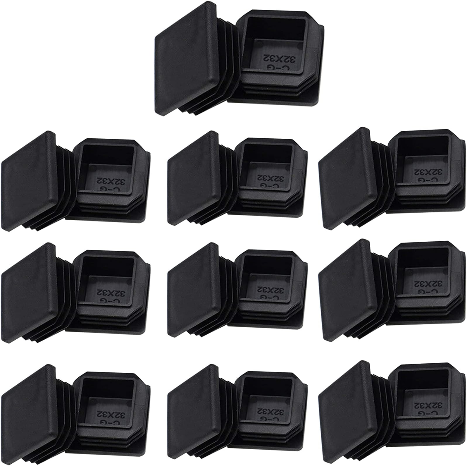 11/4Inch Square Plastic Plug, End Caps for Tubing Pipe OD 11/4" x 11/4" (not ID