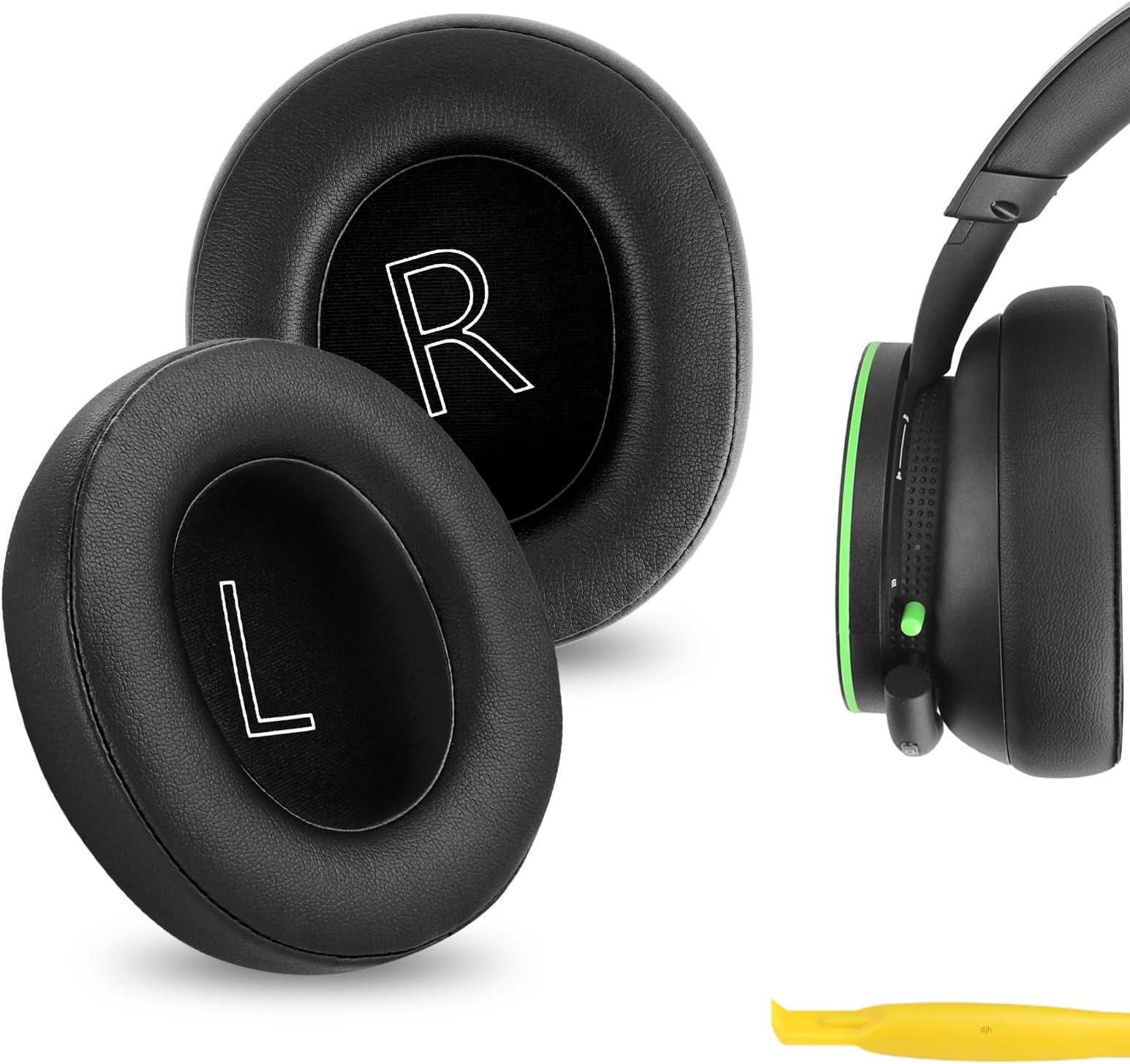 Geekria Replacement Ear Pads for Microsoft Xbox Wireless (2024 Version)/ Wired, Xbox Stereo/Stereo Headset 20th Anniversary Special Edition Headphones Ear Cushions, with Video Guide (Black)