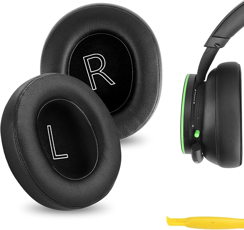 Geekria Replacement Ear Pads for Microsoft Xbox Wireless (2024 Version)/ Wired, Xbox Stereo/Stereo Headset 20th Anniversary Special Edition Headphones Ear Cushions, with Video Guide (Black)