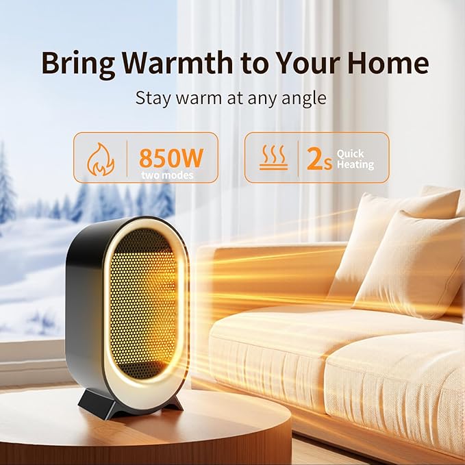 Calefactor Eléctrico Portátil Cerámico PTC 1500W 110V miniatura 4