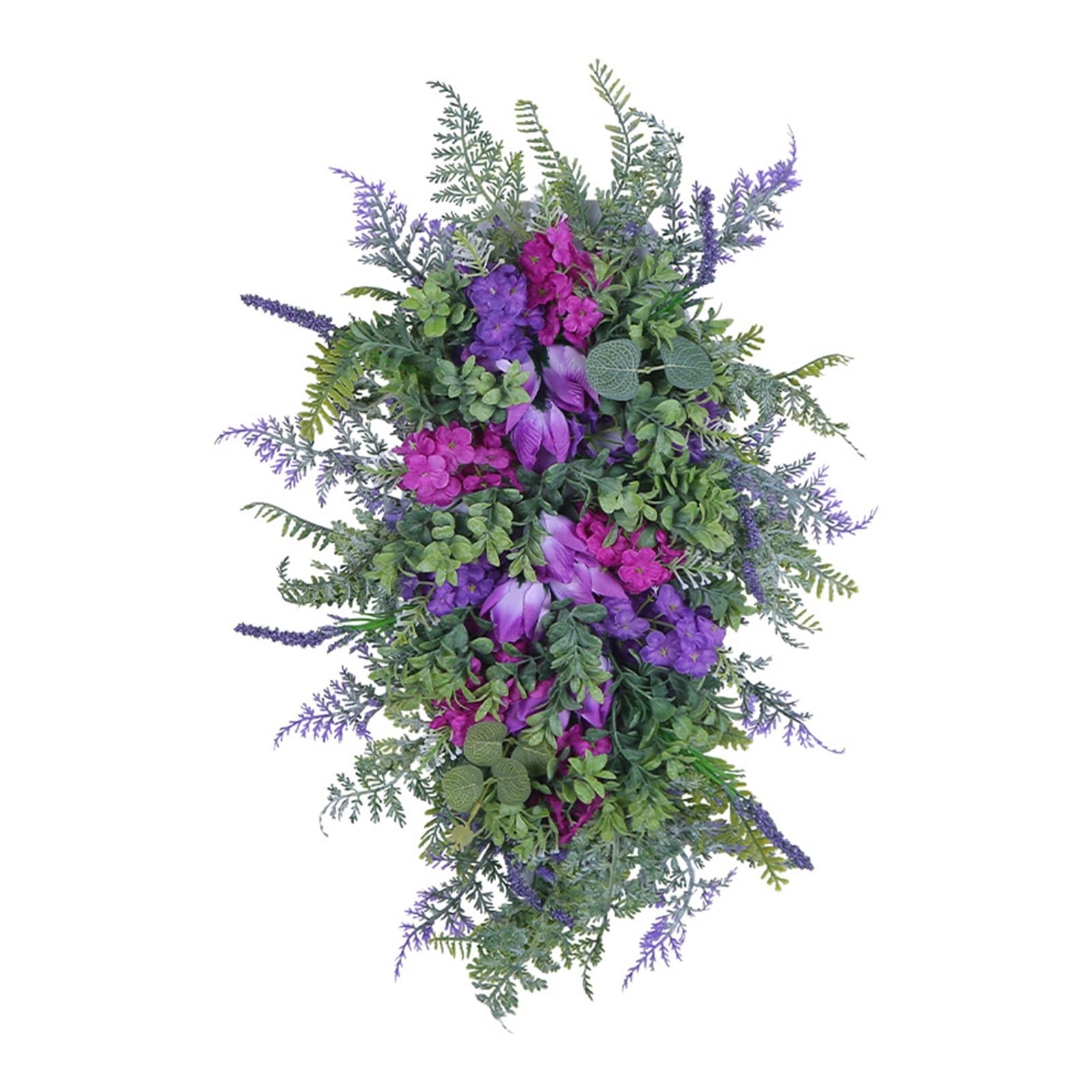 Guirlande d'Hortensia Pourpre Haute Qualité pour Décoration Murale