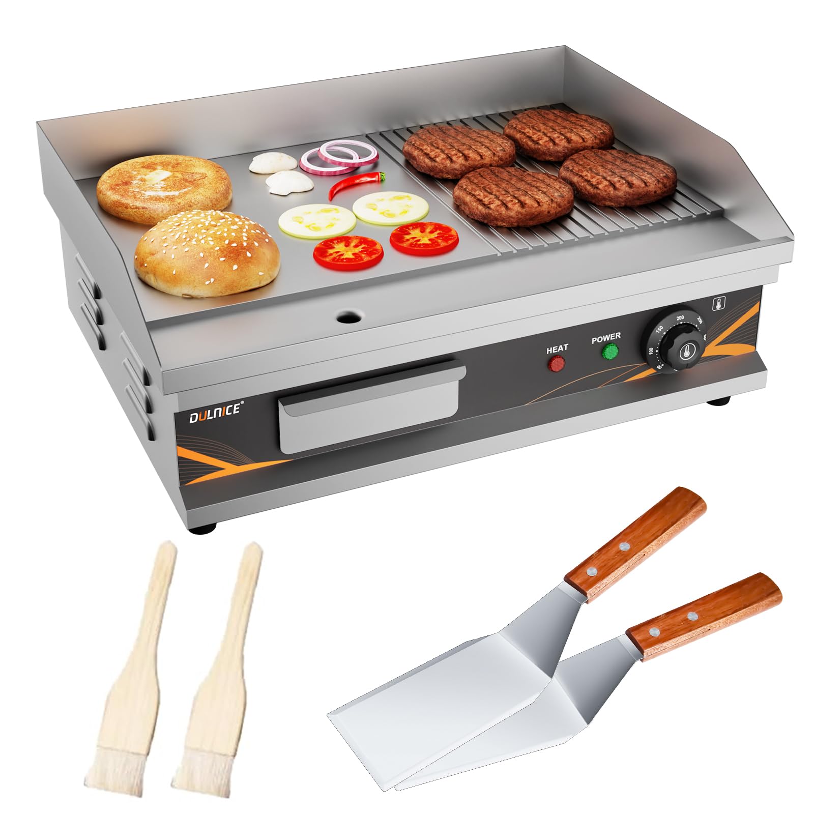 Kommerzieller Elektrogrill 72x40cm - 4400W Profi Grillplatte Für Restaurant & Gastro
