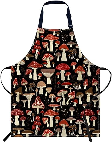 Miniatura 8 de oFloral Delantal de Babero con Animales Nutrias Marinas Jugando en el Agua Nadando con Cuello Ajustable para Hombres y Mujeres, Adecuado para Cocina