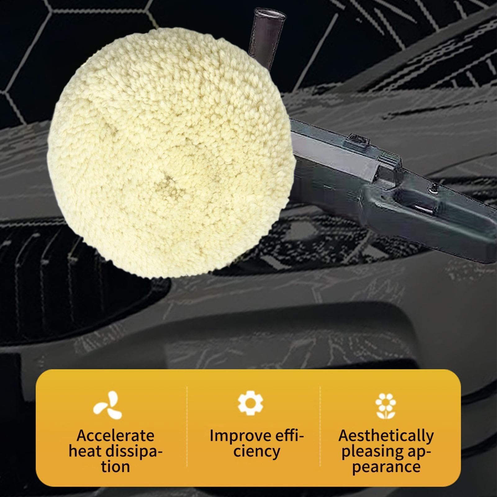 Tamponi in Lana per Lucidatura Rimozione e da Taglio Riutilizzabile 15 cm