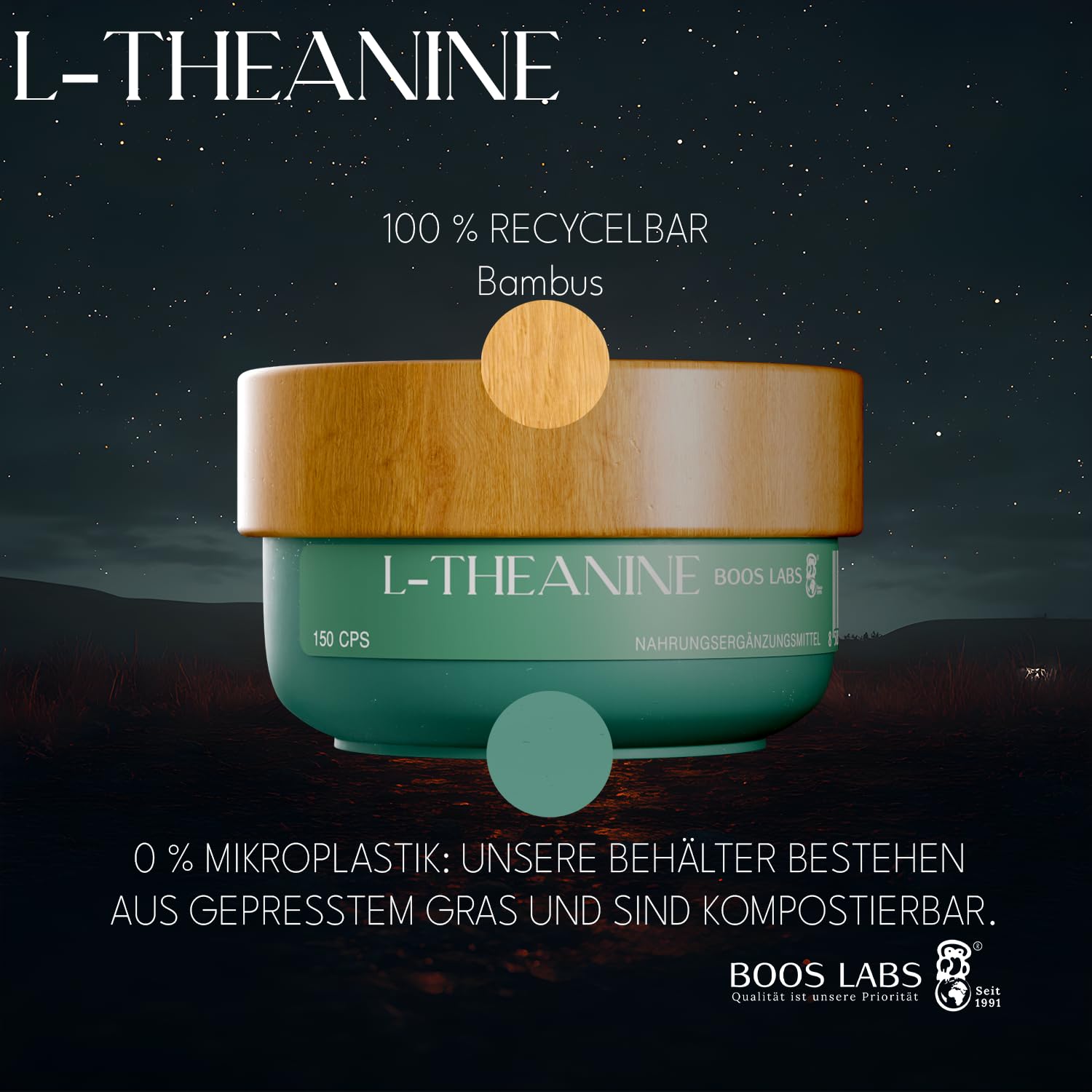 L Theanin Aminosäure 400mg, 150 vegane Kapseln, Hochdosiert, 3er-pack
