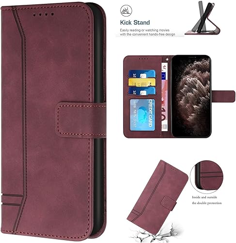 Miniatura 4 de Phone Back Cover Compatible with Vivo Y55S 2021Y55S 5G Wallet Case ,Shockproof TPU Protective Case,PU Leather Phone Case Magnetic Flip Folio Leather