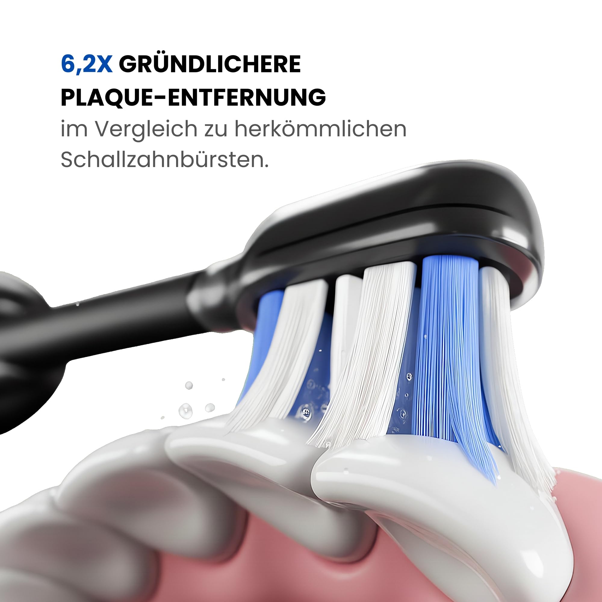 Osonic spazzolino oscillante sonico – Spazzolino elettrico per una pulizia efficace dei denti, tecnologia di pulizia dei bassi, 5 modalità, 60 giorni di durata della batteria, timer