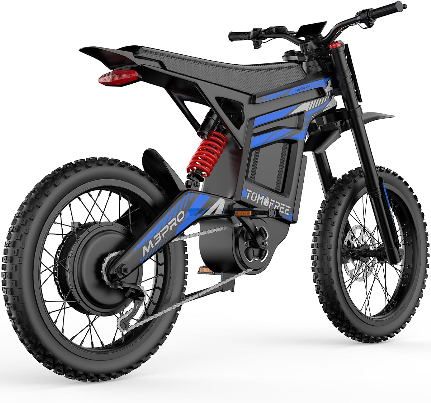 Tomofree 6500W Electric Dirt Bike for Adults, Max 50MPH Electric Bike, 19‘’x 17'' Off Road Tires Dirtbike, 75 Miles Long Range Electric Motorcycle, with 72V 30 Ah Battery, Full Suspension