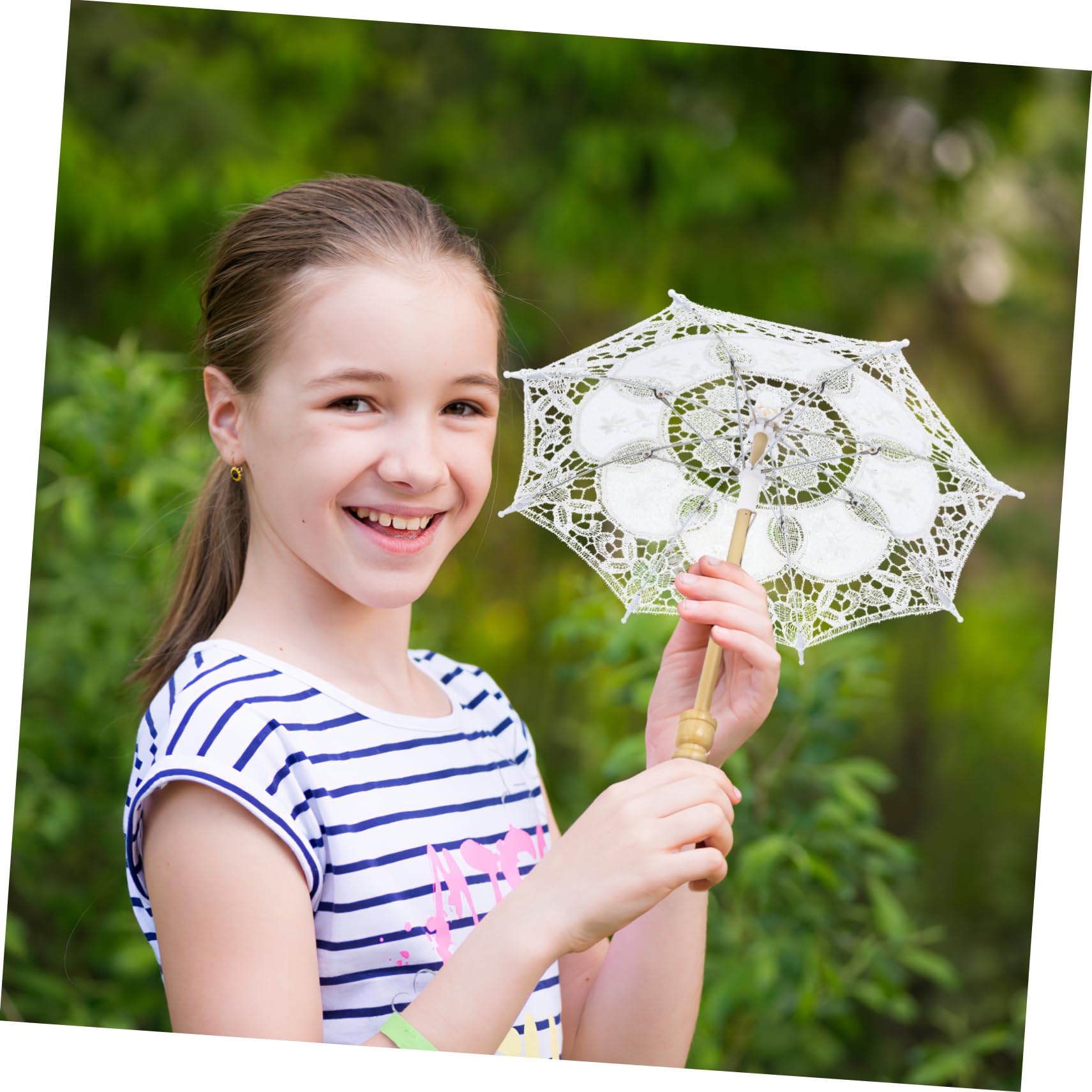 SOIMISS 15stücke Hochwertiger Spitzen-regenschirm Für Hochzeiten Elegante Dekorative Baumwoll-umhängetasche Für Brautfotos Und Besondere Anlässe