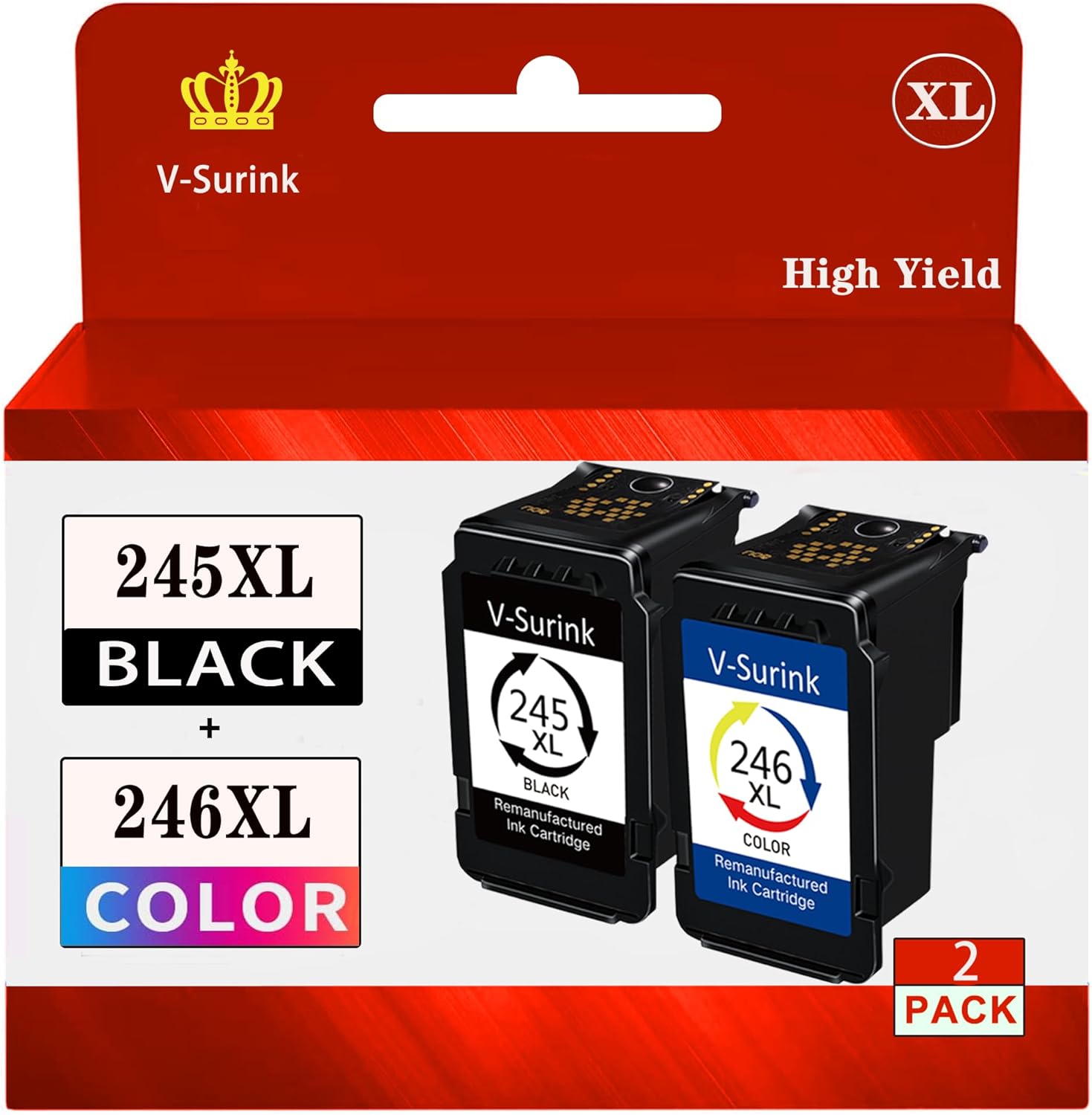 VSurink HighYield 245XL 246XL Ink Cartridge Replacement