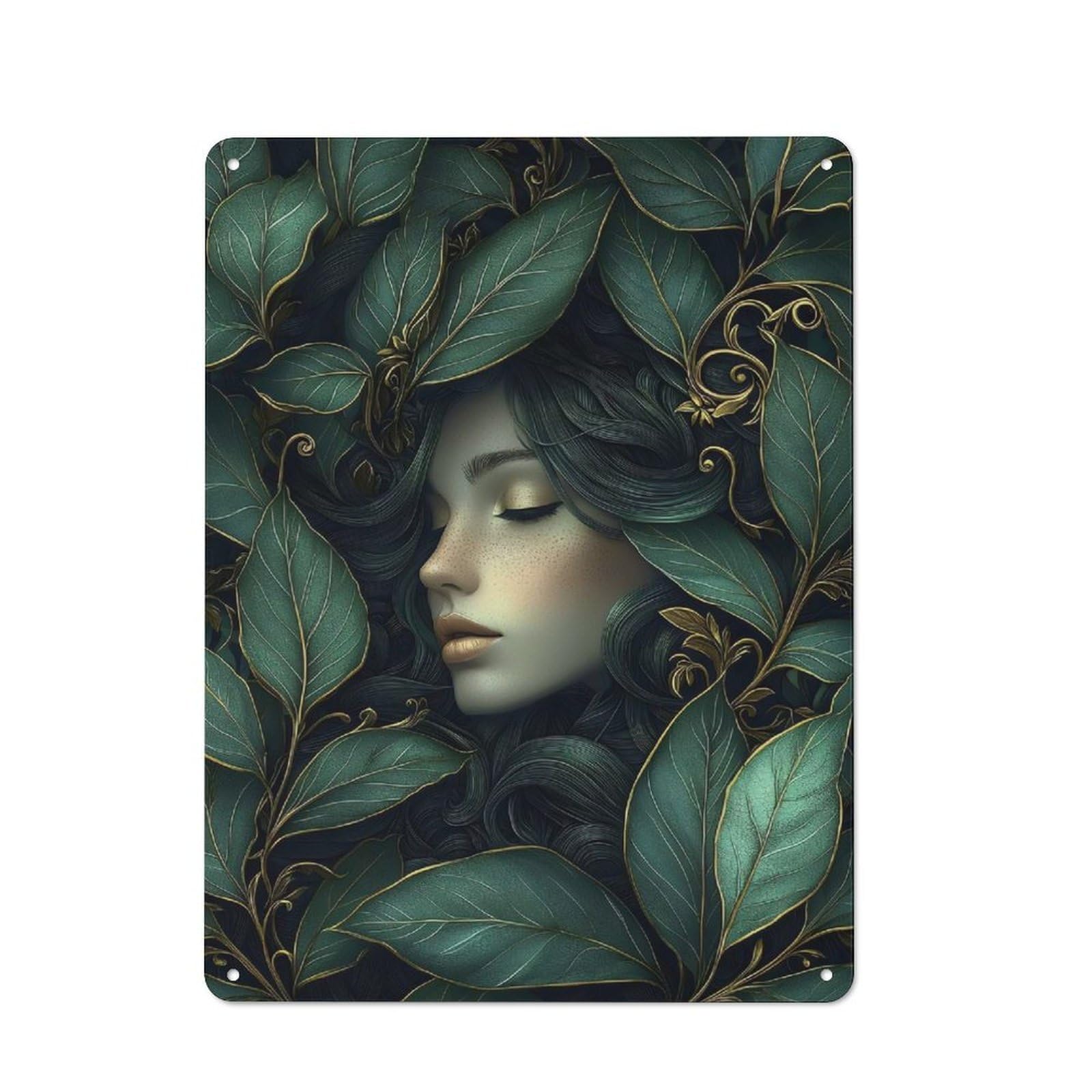 Junmoney Forest Spirit Dreaming Metal Wall Sign 40X30cm, Rustic Classic Pub Decor For Cafe, Pub, Workshop Or Home Bar
