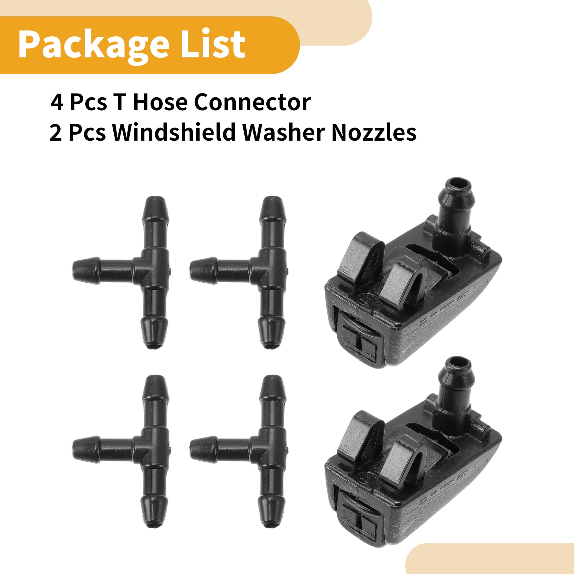 Zestaw dysz spryskiwacza przedniej szyby do Skoda Octavia 2004-2013 dysze spryskiwacza wycieraczki spryskiwacz strumień nr 1Z0955985 4 szt. t złącze węża