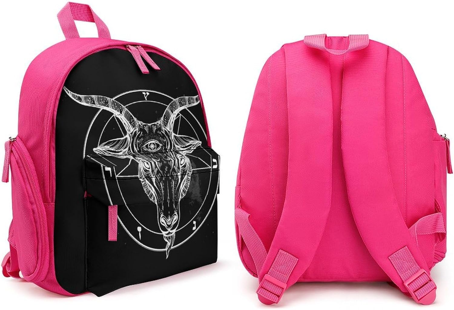 Pentagram Demon Baphomet Satanic Goates Mini Backpack for Women Men Casual Travel Shoulder Bags Small Daypack