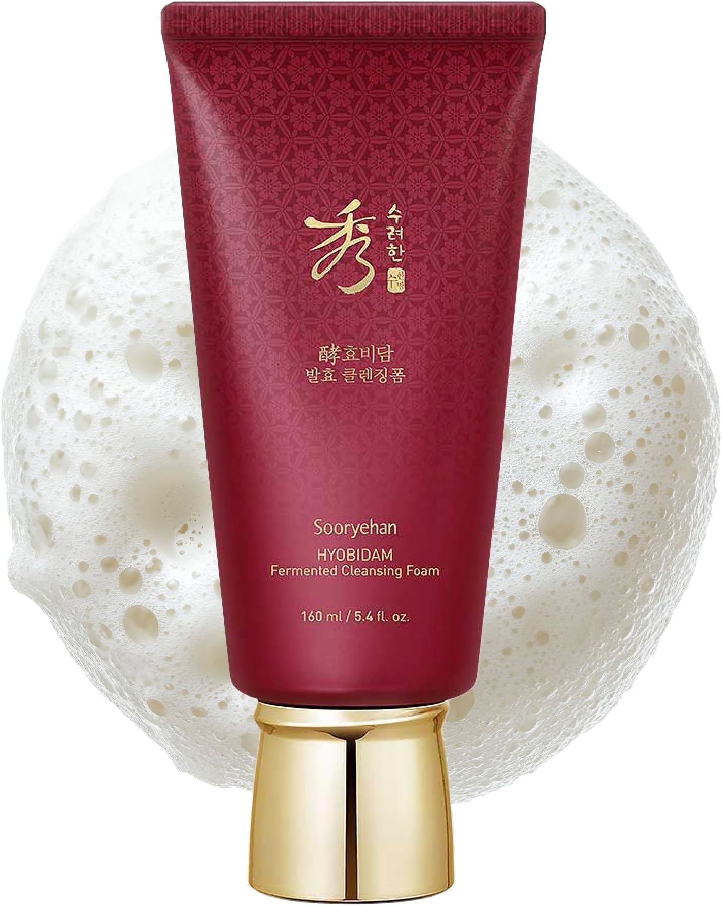 Hyobidam Fermented Cleansing Foam (5.4 fl oz) - Korean Skincare for Thorough Cleansing, Moisture Retention, and Softening Effects. with Baekhyodan™ to Remove Impurities