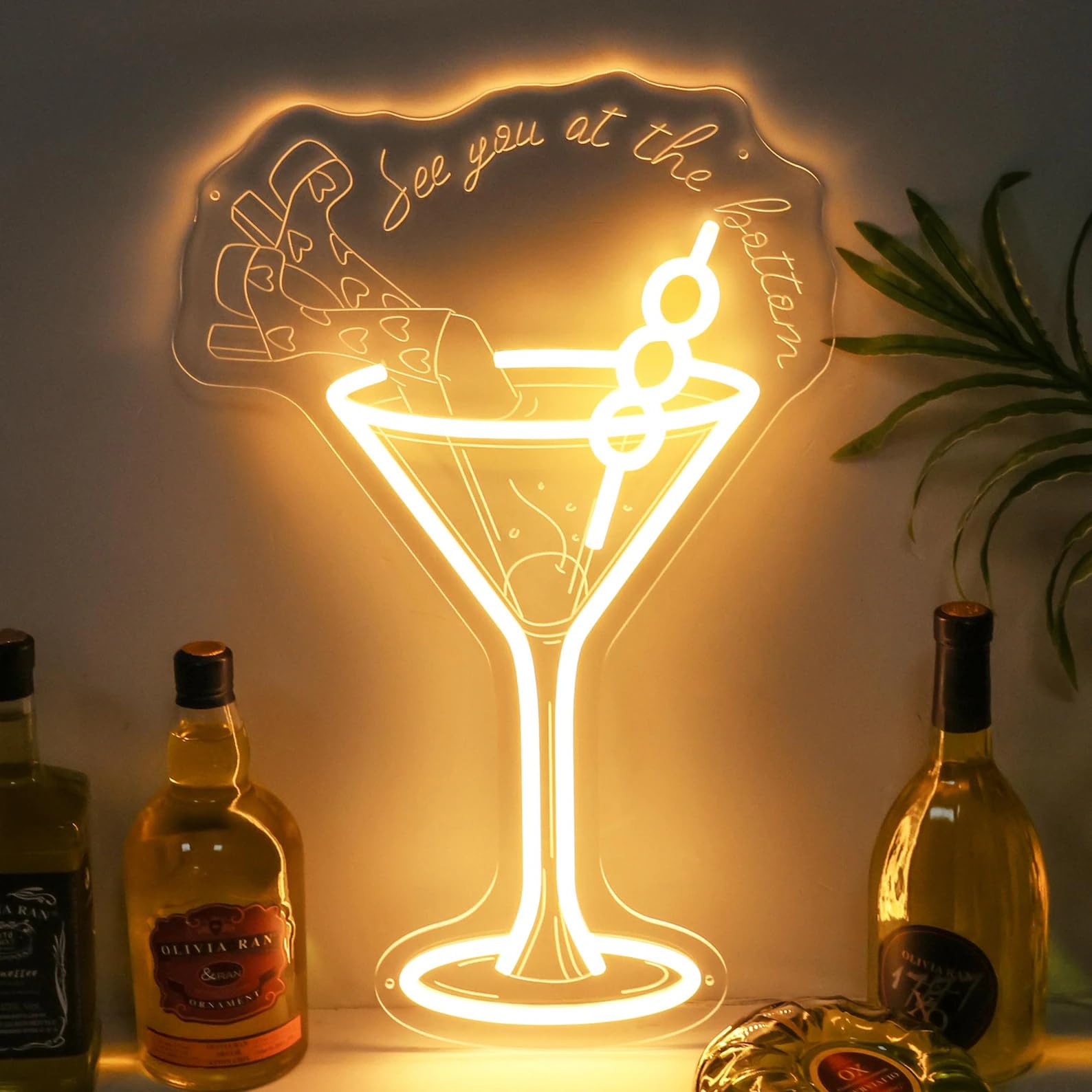 Cocktail Neon Sign Dimmable Martini Glass LED Neon Light Lady Cocktail Neon Light for Home Bar, Basement Pub, Man Cave, Club Wall Decor Gift for Cocktail Lovers — image 1