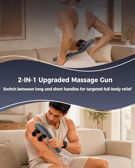 KingPavonini Multi-Head Massage Gun Deep Tissue, Detachable, Model MG201
