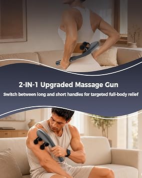 KingPavonini Multi-Head Massage Gun Deep Tissue, Detachable, Model MG201