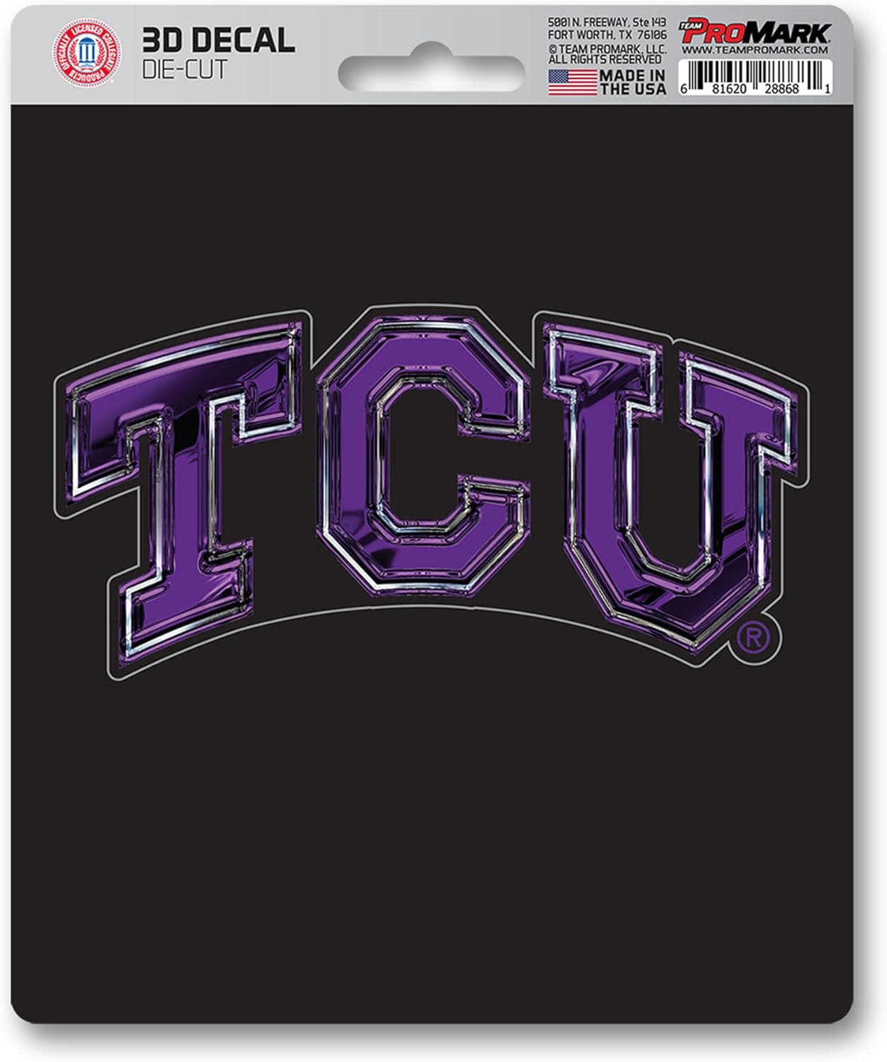 FANMATS 62838 TCU Horned Frogs 3D Decal Sticker