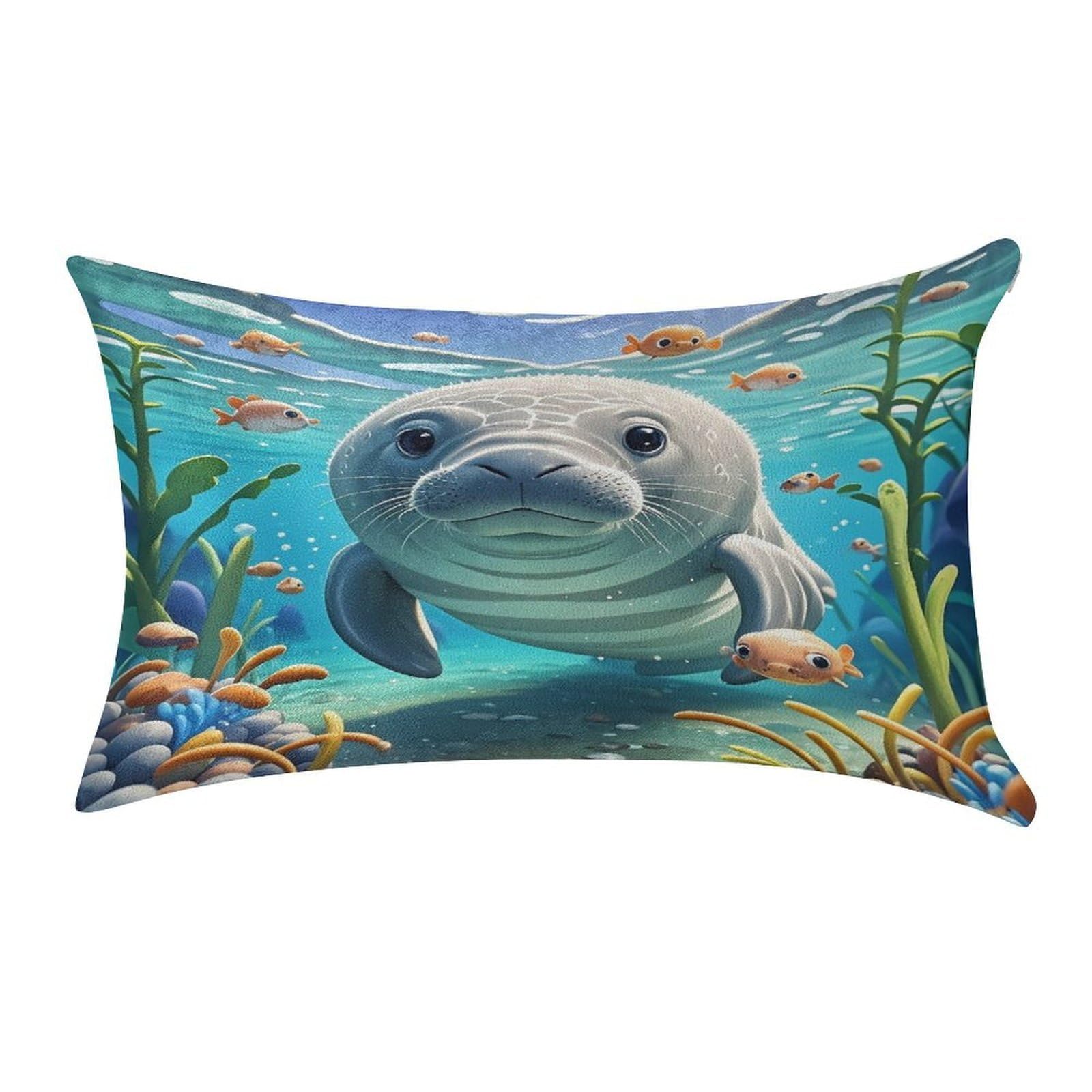 Fekiloot Style Cute Sea Animal Manatee Pillow Covers Home Decor Pillow Cases