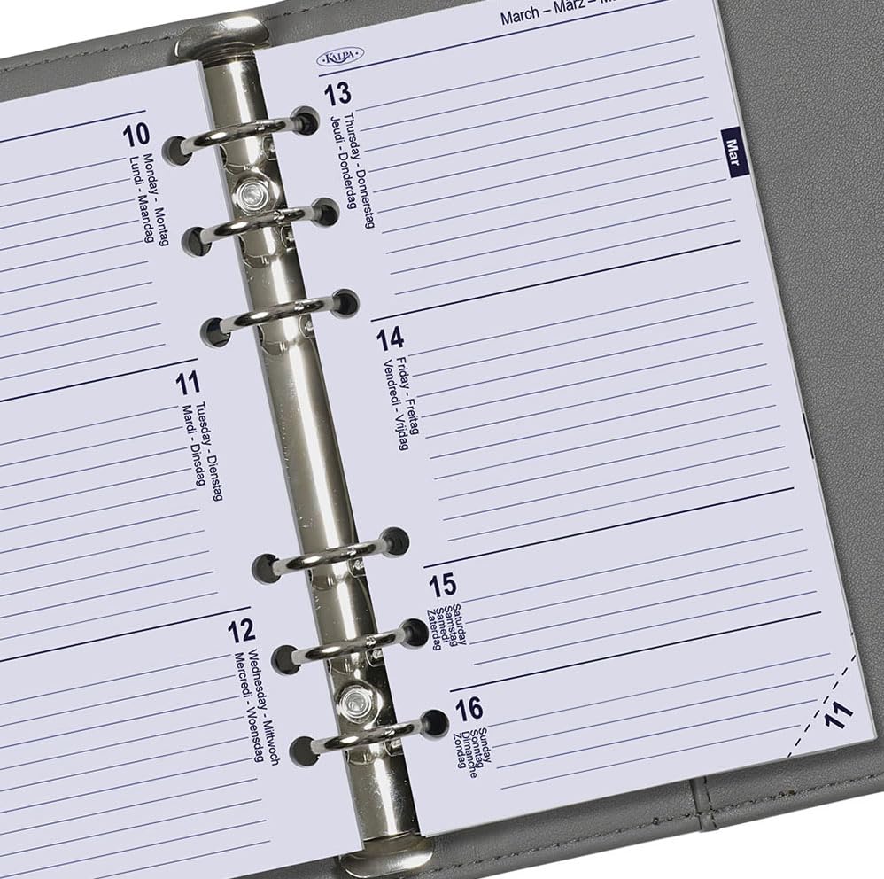 Kalpa Personal Agenda Planereinlagen Organiser Wöchentlich Deutsch Französisch 2024 2025 2026, White, Mini - Image 3