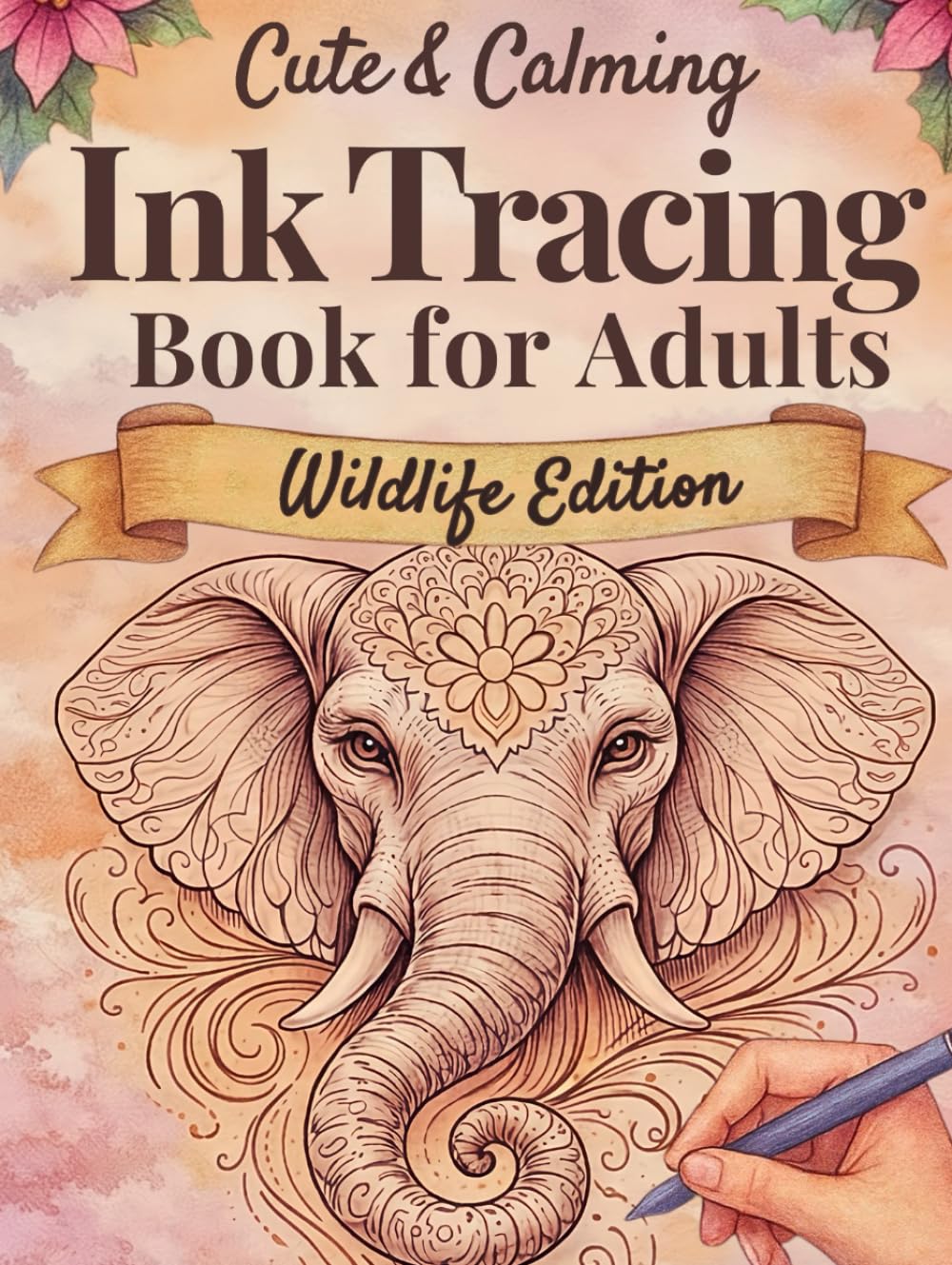 Cute & Calming Ink Tracing Book for Adults – Wildlife Edition: Trace the White Lines with a Black Pen to Reveal Gentle Animal Scenes
