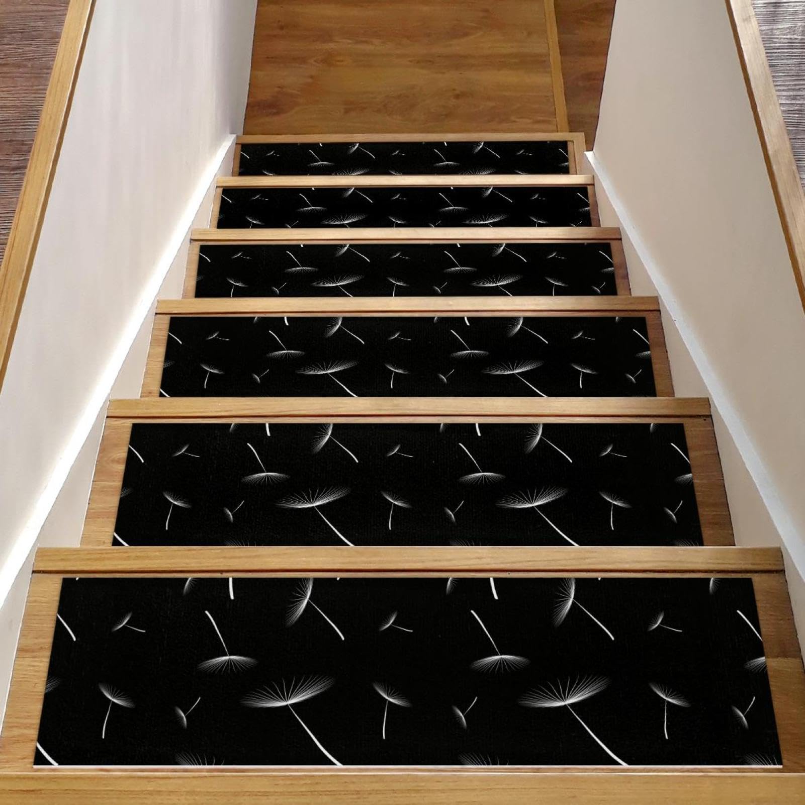 Alfombra para peldaños de escalera de madera con 15 almohadillas antideslizantes interiores