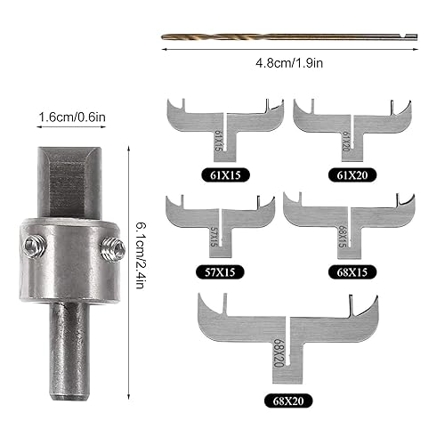 Miniatura 5 de Juego de brocas para pulsera, juego de fresado de madera para pulsera, juego de cortador de fresado, pulsera de madera de acero alto, cuchillas, kit