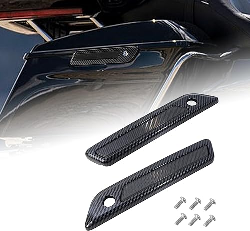 2 piezas de alforja para tapa exterior de alforja para Harley Glide Road King Touring cubierta lateral de caja lateral de motocicleta 2014-2023 luz