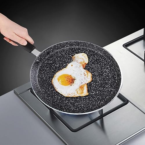 Miniatura 4 de Sartén antiadherente para crepes, sartén de 6 pulgadas con mango aislante, sartén para tortillas Tawa, compatible con gas, inducción, cocina