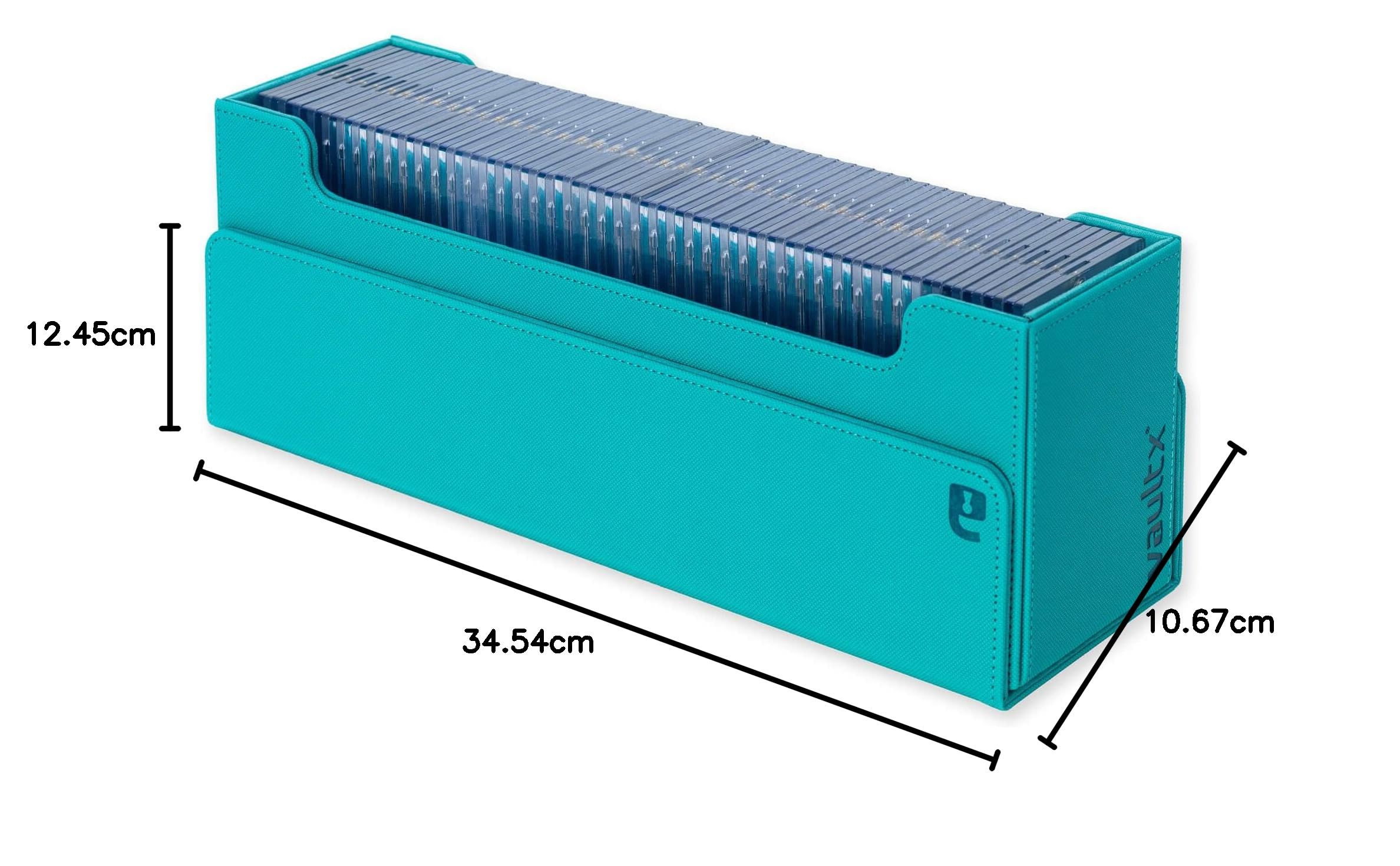 Vault X Scatola di Stoccaggio per Carte da Collezione, Materiale Exo-Tec, Coperchio Magnetico, Divisori e Imbottiture in Schiuma, Per Organizzare Deck Box, Toploader, Carte con Bustine, (Verde acqua)