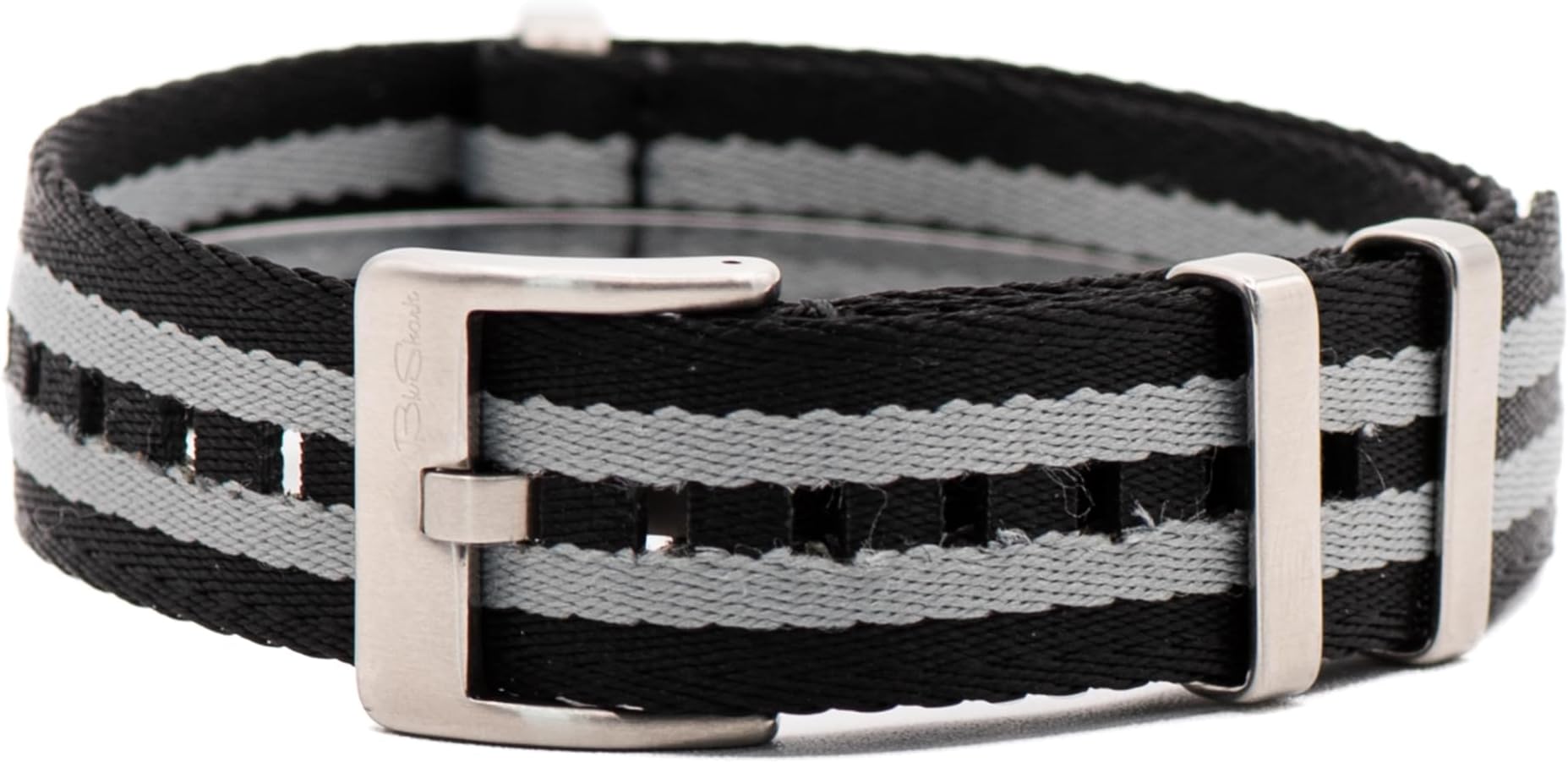 AlphaPremier Ultra Premium Nylon Watch Strap - Stainless Steel Buckle Multiple Sizes Replacement Band Straps for Men and Women, Waterproof One-Piece Multiple Sizes and Colors