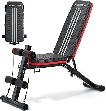 Weight Bench, 1000LBS Capacity 36-Position Adjustable Folding Weight Bench For Home Gyms, 90 To -30 29.8-Inch Extended Backrest, Suitable For Bench Press Strength Training