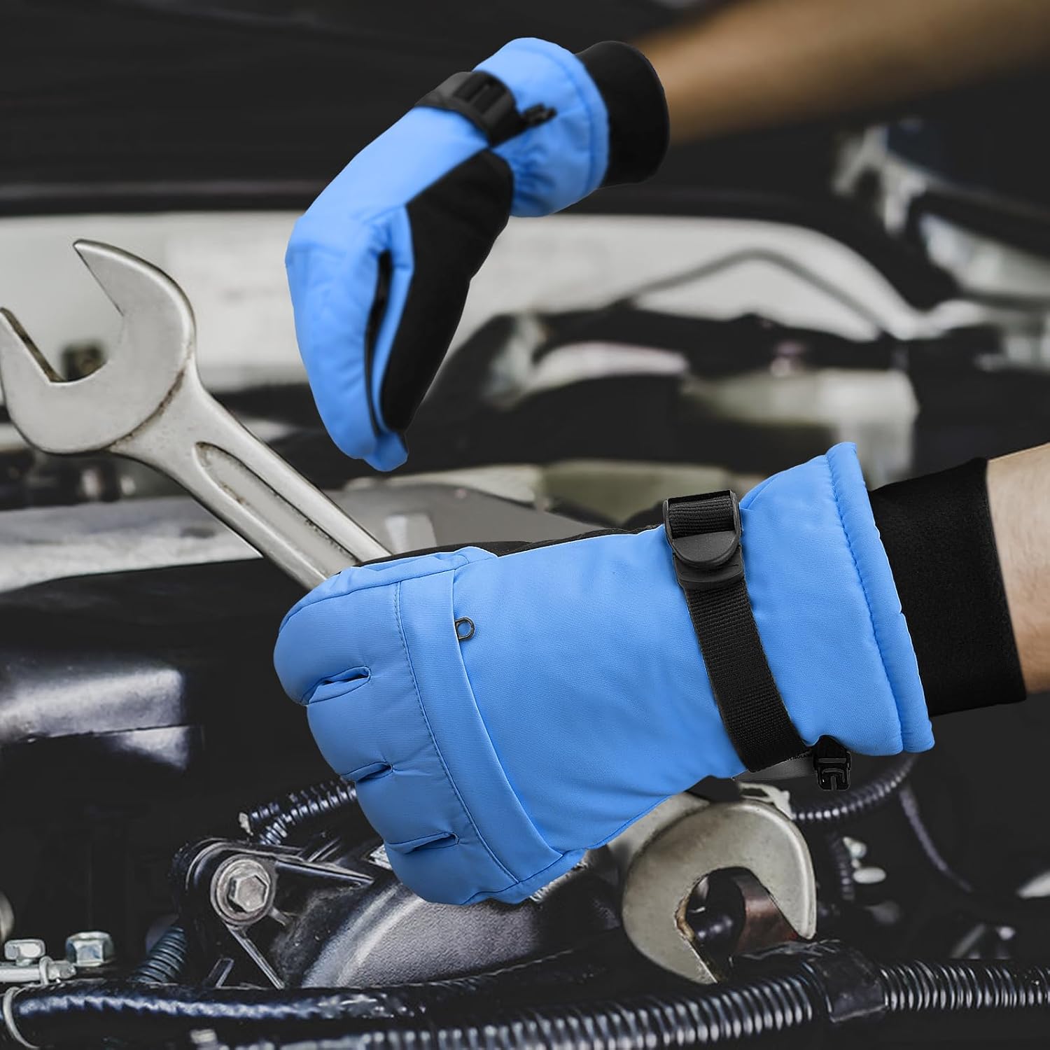 Cold Weather Snow Work Gloves - Heavy-Duty, Insulated, Windproof and Waterproof Gloves for Auto Repair and Outdoor Labor - Image 7