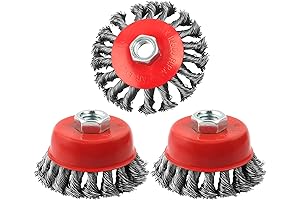 3-Pack 4-Inch Steel Wire Wheel Brush for Angle Grinder