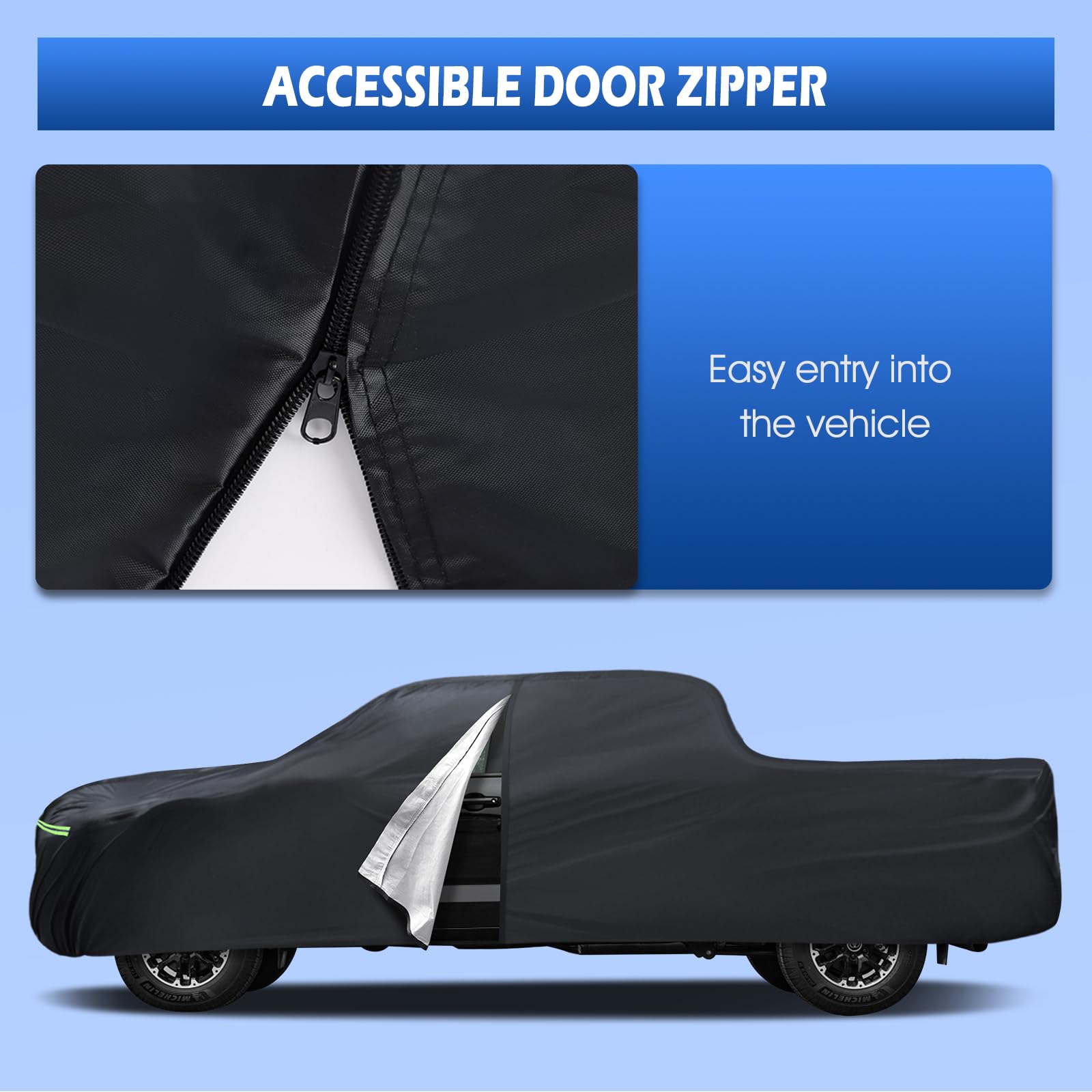 Car Cover Custom Fit for Toyota Tundra 5 5Ft Bed 2000-2025 Migaven Waterproof Full Exterior Cover Sun Rain — view 2