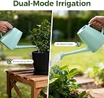 Bamworld Watering Can for Indoor Plants Long Spout Watering Cans for Garden Plants Indoor Outdoor Small Water Can for House Flower 1.8L 60oz 1/2 Gallon(Green)