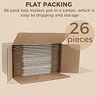 Vista 6 de Golden State Art, cajas de envío blancas de 8x6x3, cajas de cartón corrugado duraderas, envío para pequeñas empresas, embalaje de cartón