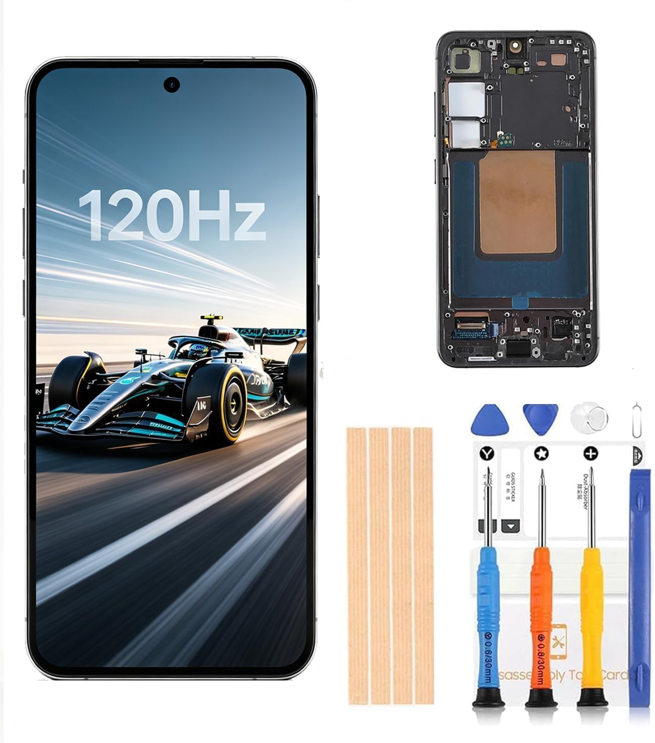 【Curved Display】 Soft LTPO AMOLED for Samsung Galaxy s22 ulra Screen Replacement,6.81' Inch 120Hz Dynamic AMOLED 2X Display with Frame, OLED Digitizer, Protective Film