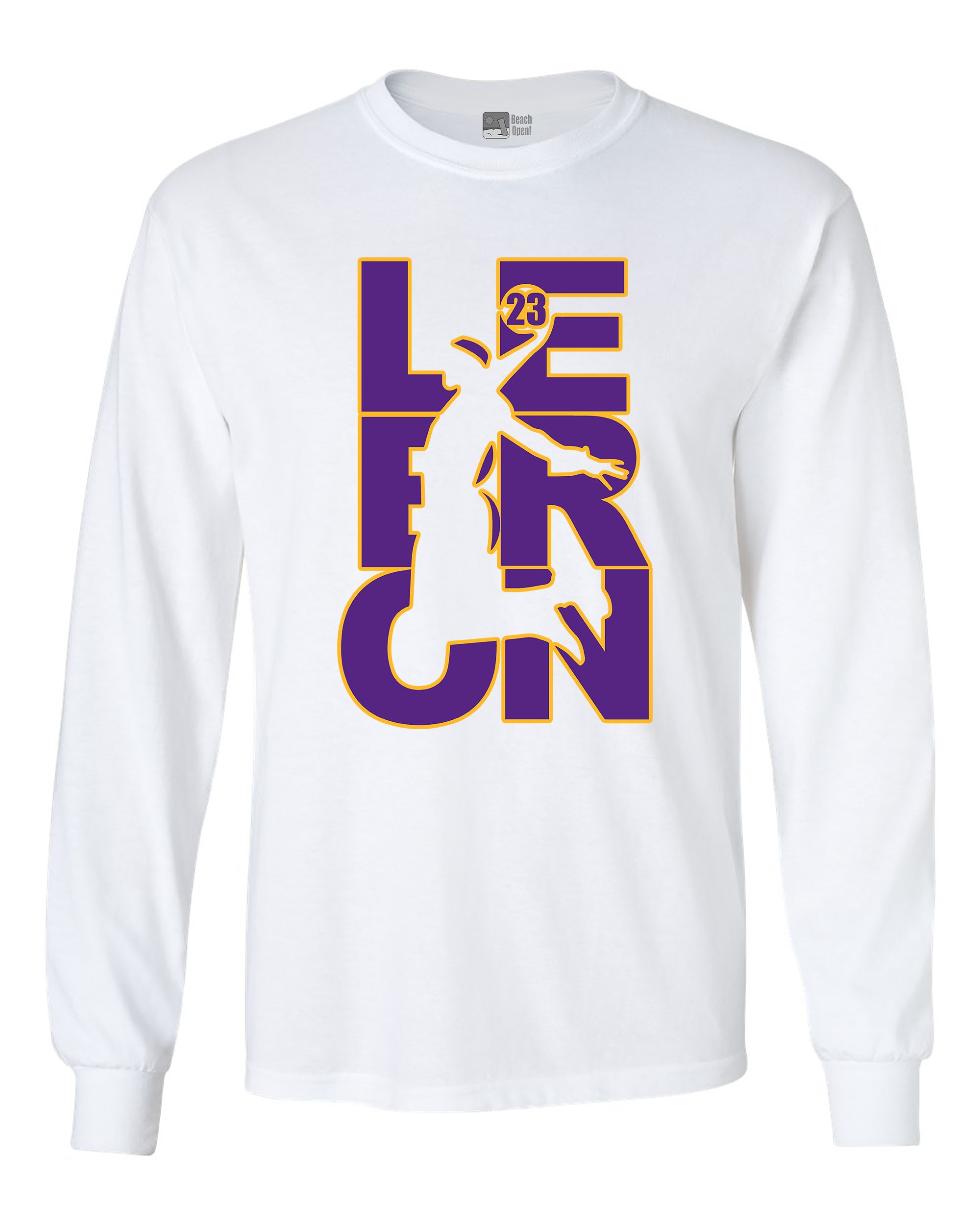 Beach Open Long Sleeve Adult T-Shirt L23 23 LA Basketball Sports Fan Wear DT