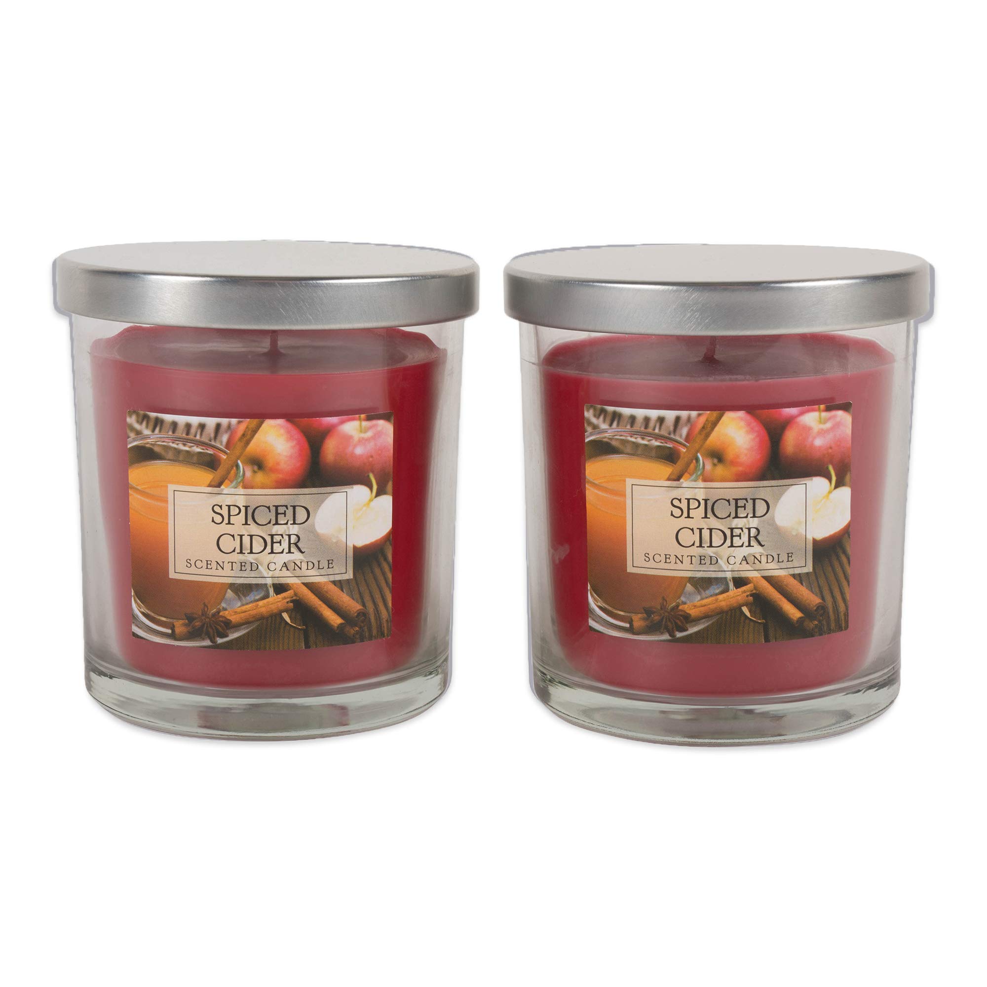 DII Seasonal Evenly Burning Highly Scented Candle, 2 Pack Single Wick, Evergreen Tree, 2 Piece