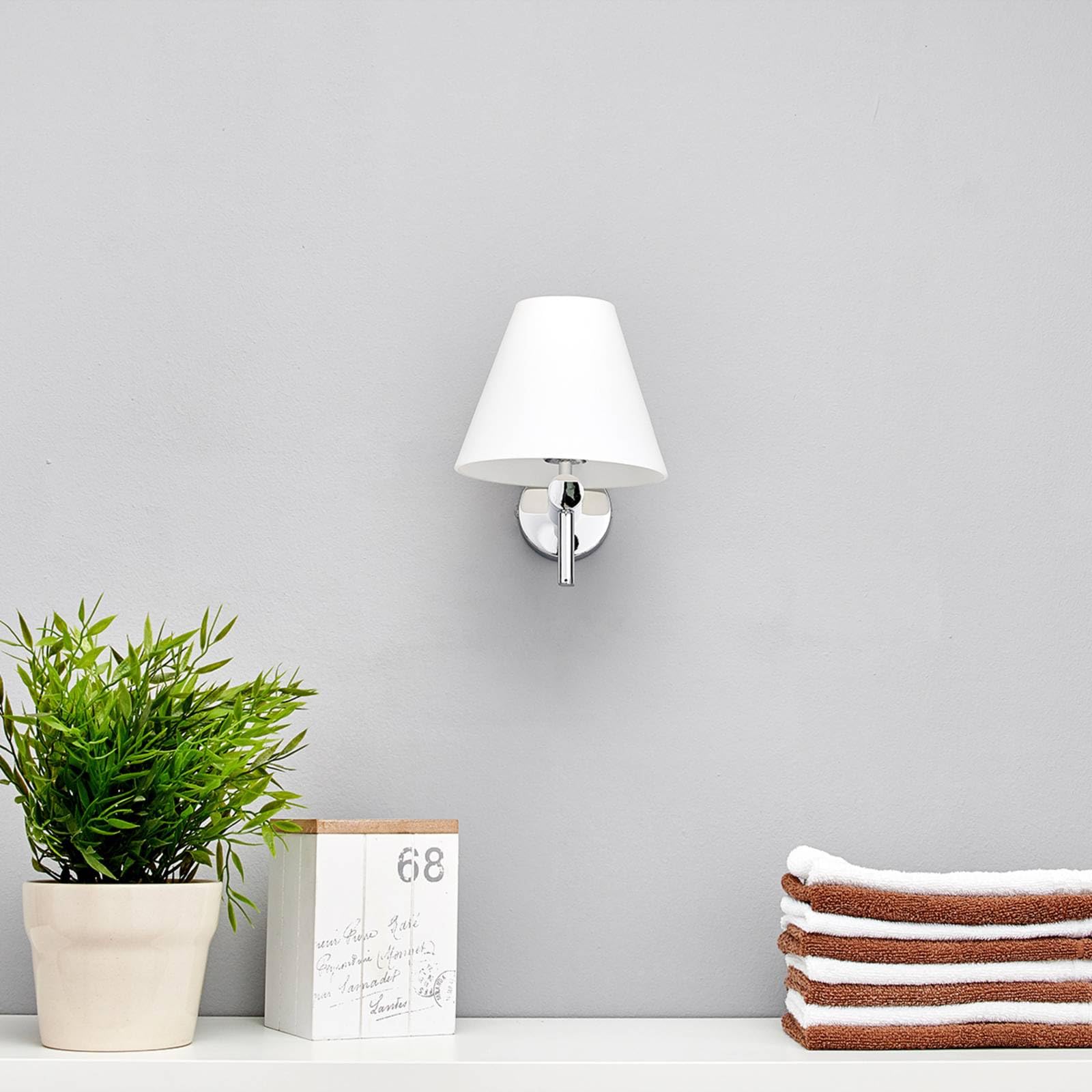 Lindby aplique de pared interior en cromo, blanco satinado, lámpara | iluminación de pared, g9, moderno, vidrio, luz de espejo para cuarto de baño, pasillo