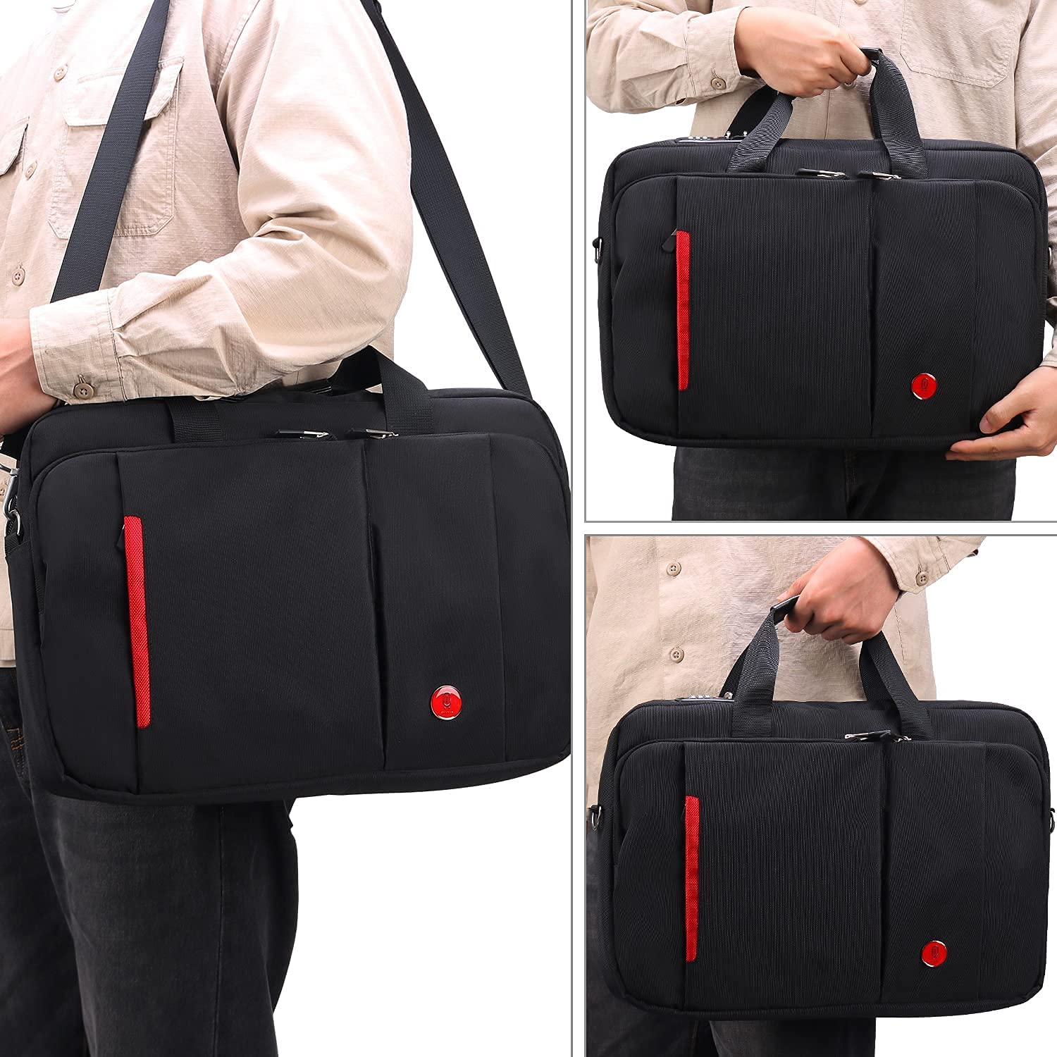 Omnpak 17.3 Inch Laptop Bag,Laptop Briefcase with Combination Lock ...