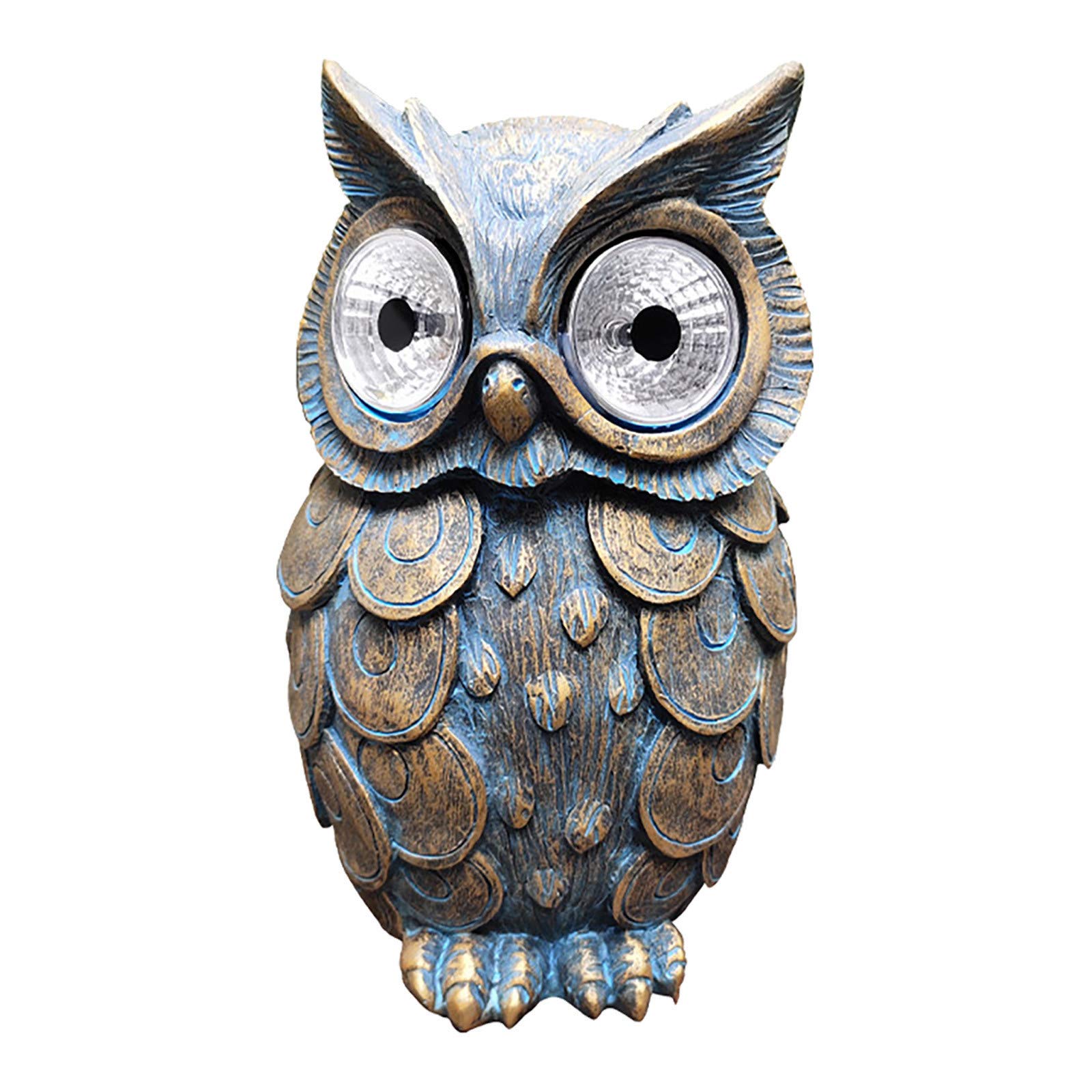 Solar Outdoor Lights Resin Owl Snails Solar Garden Lights Decorative Lights for Yard Pathways Spot Lights Outdoor Landscape