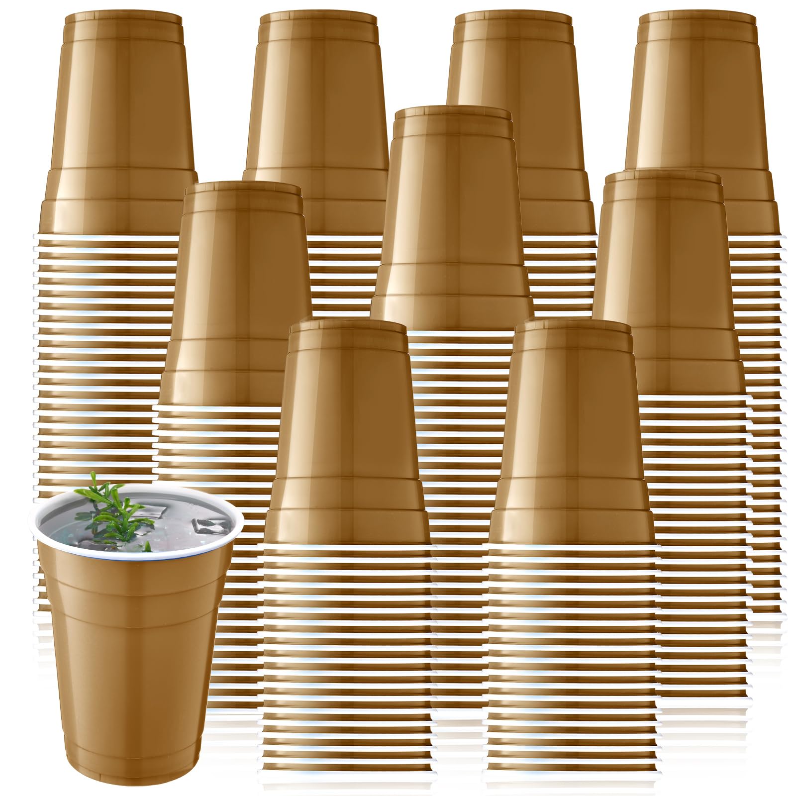Dandat 200 vasos desechables de plástico de 18 onzas, resistentes y grandes para fiestas, bebidas frías, vasos de bebidas para cumpleaños, graduación, Halloween, bebidas de soda, barbacoas, picnics