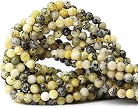 Vista 55 de 60 cuentas redondas sueltas de piedra dálmata natural de 0.236 pulgadas (0.236 in) para hacer joyas, hallazgos de bricolaje, 1 hebra de 15 pulgadas