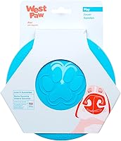 West Paw Zogoflex Zisc Durable Dog Flying Disc - Soft Mouth-Friendly, Floatable Frisbee for Fetch, Guaranteed Indestructible, 6.5 Inch Small