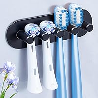 Vista 13 de Soporte para cabezal de cepillo de dientes eléctrico, soportes para cepillos de dientes montados en la pared, organizador adhesivo para cabezal